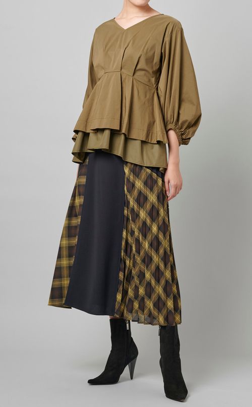 チェックプリーツスカート