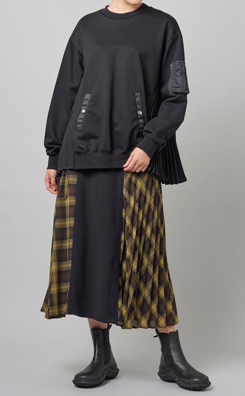 チェックプリーツスカート