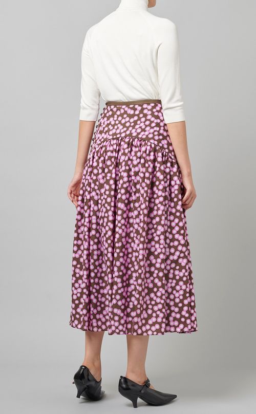 ドットプリントフレアスカート