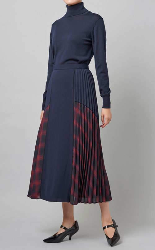 チェックプリーツスカート