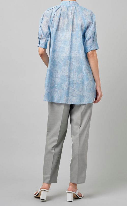 オーガンジーハイネックブラウス