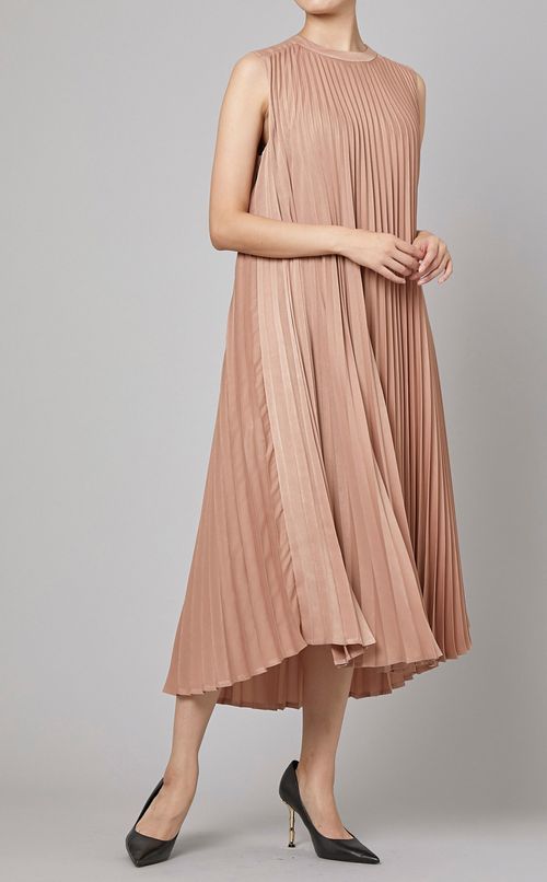 ドッキングプリーツワンピース