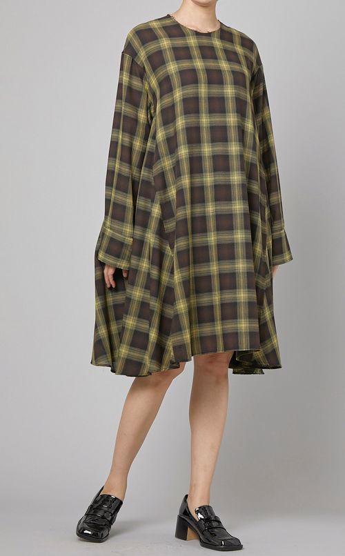 チェックパネルワンピース