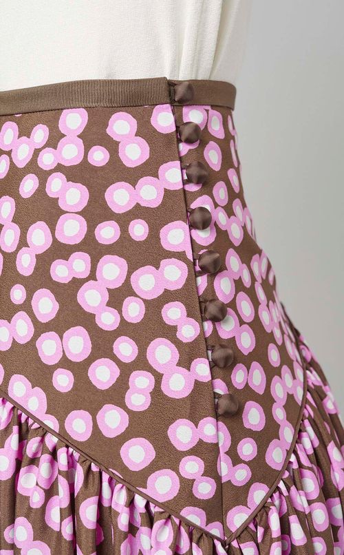 ドットプリントフレアスカート