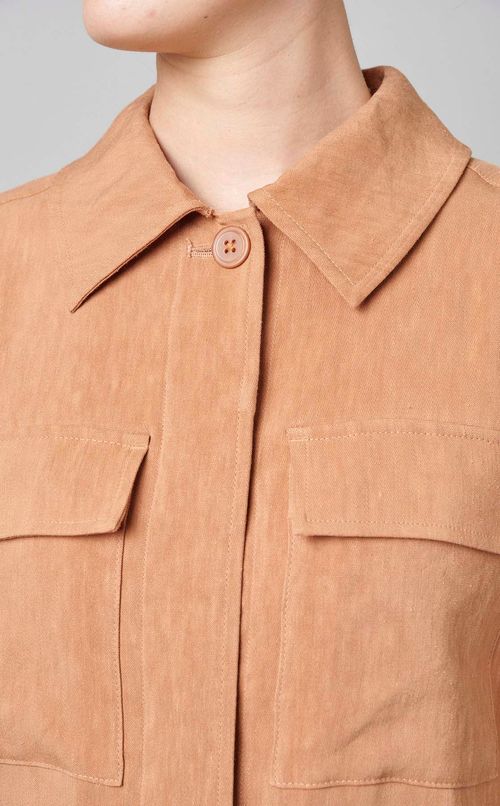 コットンリネンサファリシャツ