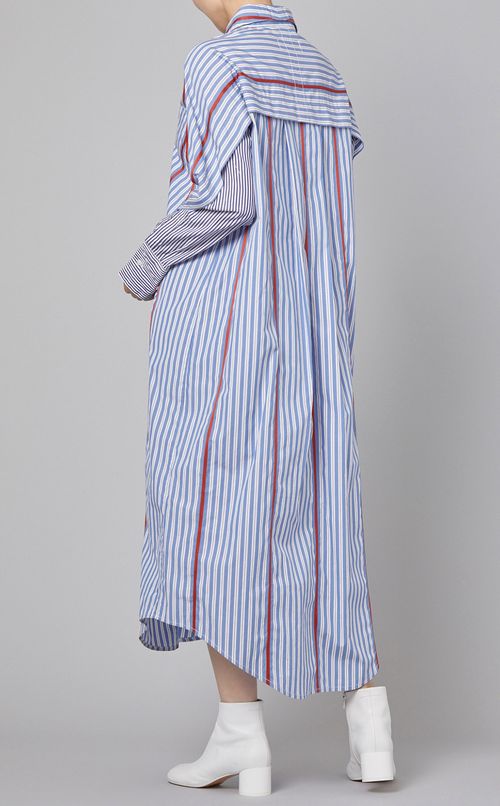 マルチストライプシャツワンピース