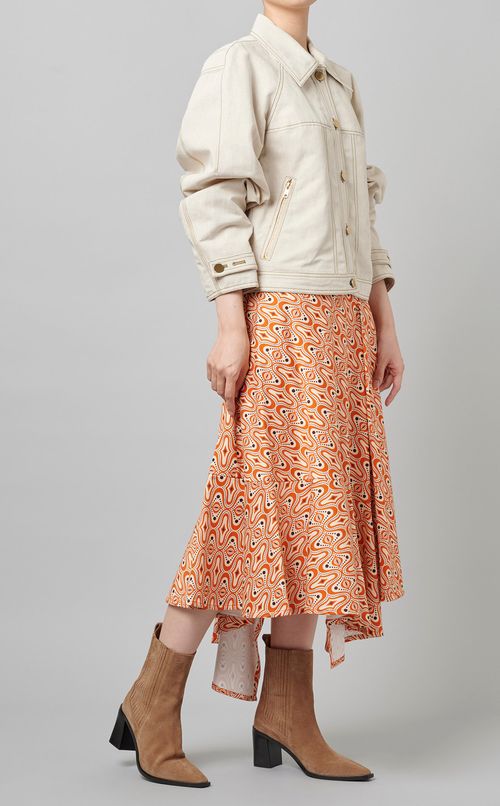 ジオメトリックプリントスカート