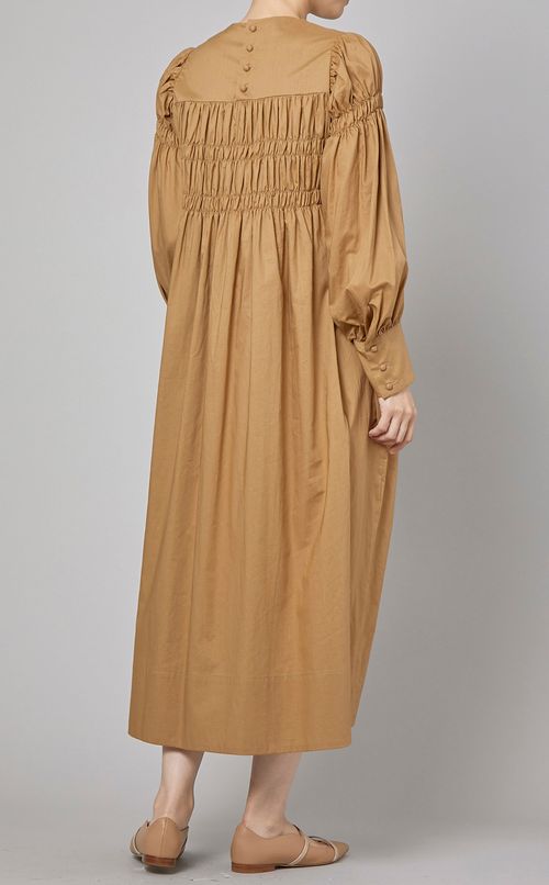 コットンスモッキングワンピース