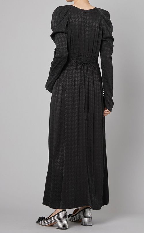 ジャガードVネックワンピース