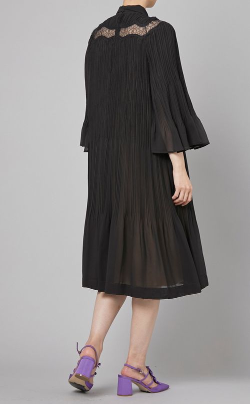 レースコンビプリーツワンピース