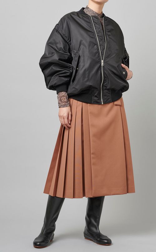 ツムギプリントハイネックトップス