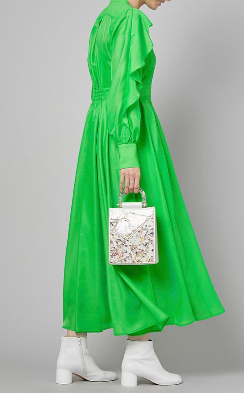 フラワーアクリルハンドバッグ