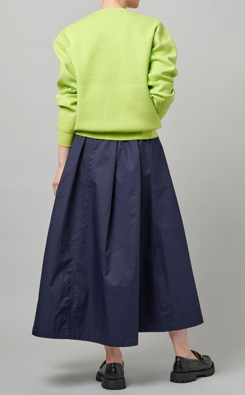 バイカラーニットプルオーバー