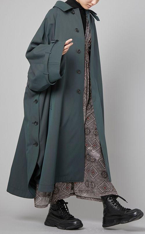 ギャバジンステンカラーコート