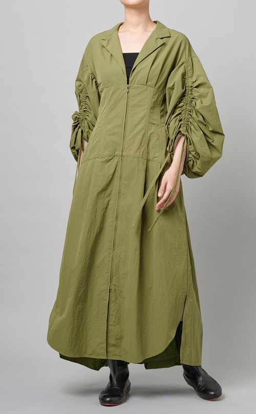 シャーリングスリーブワンピース