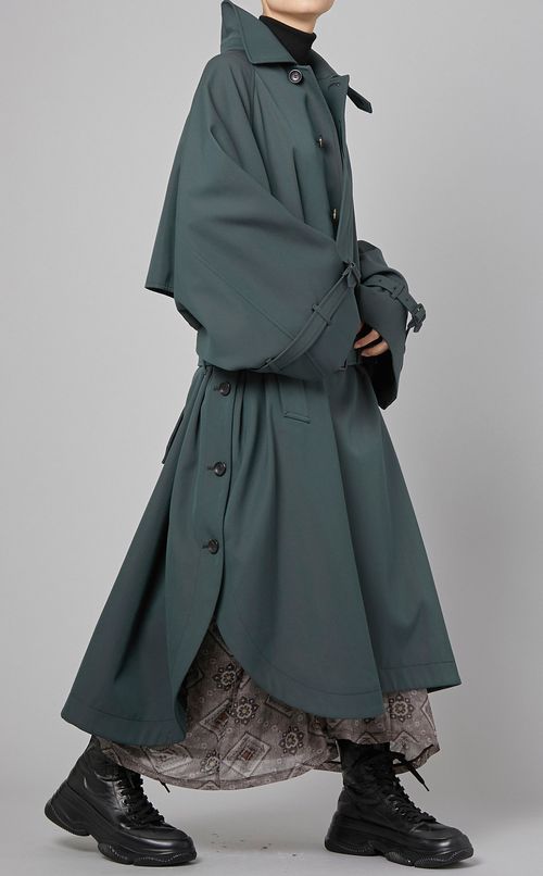 ギャバジンステンカラーコート