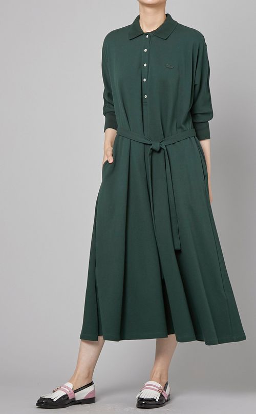 ベルト付ポロワンピース