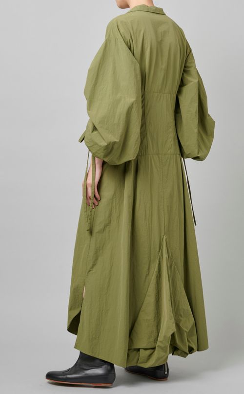 シャーリングスリーブワンピース