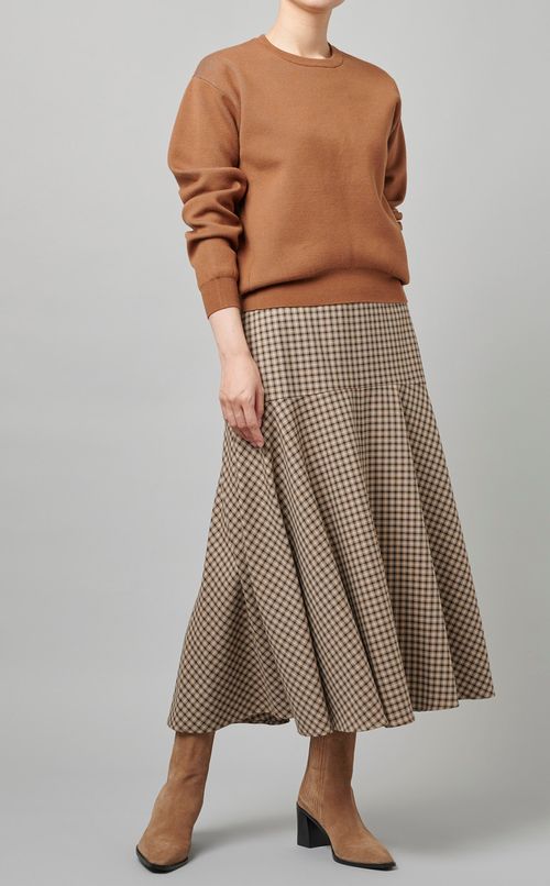 チェックフレアスカート