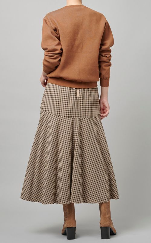 チェックフレアスカート