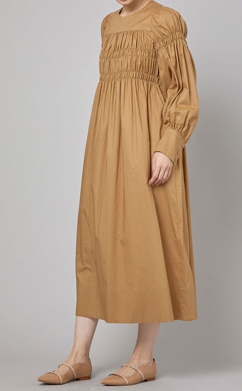 コットンスモッキングワンピース