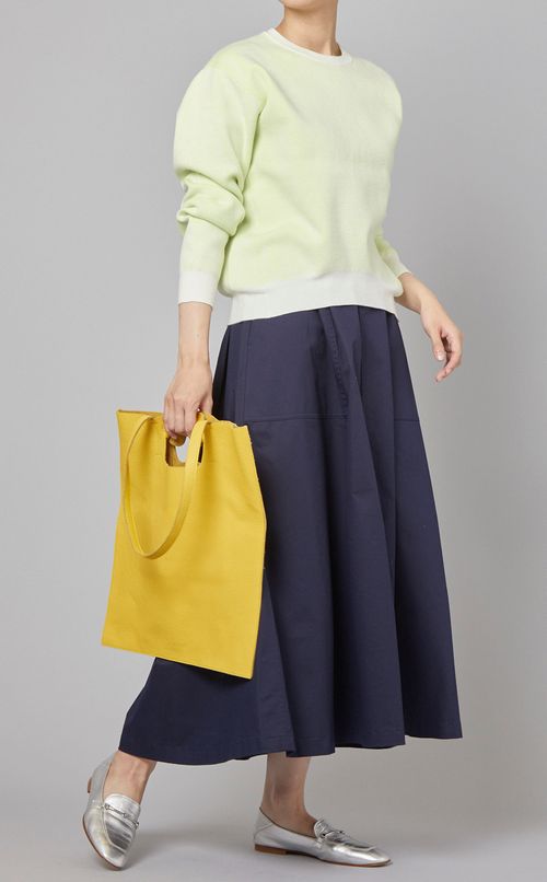 バイカラーニットプルオーバー