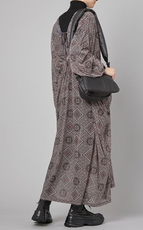 ツムギプリントジャージワンピース