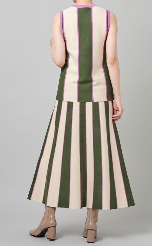 ストライプニットプルオーバー