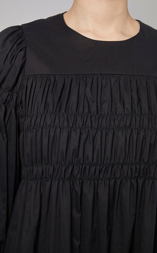 コットンスモッキングワンピース