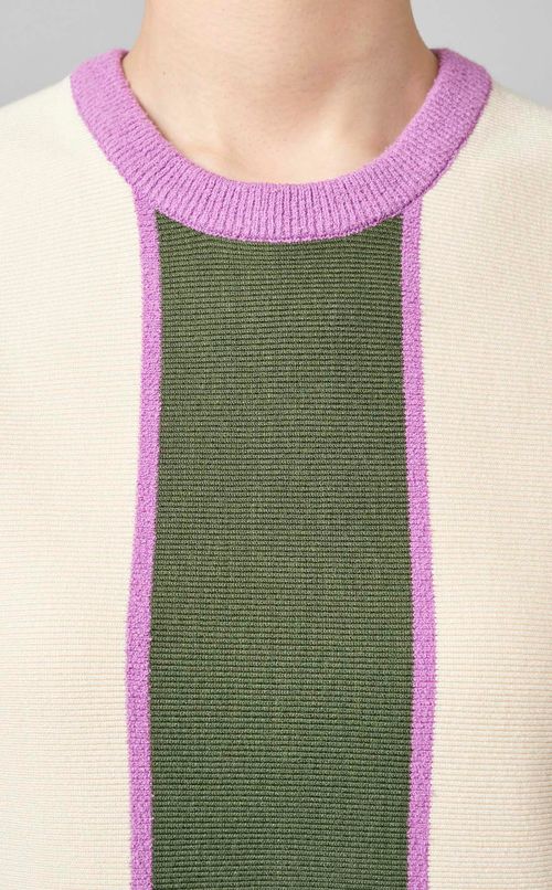 ストライプニットプルオーバー