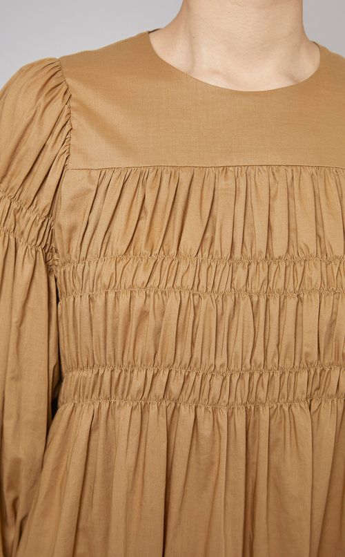 コットンスモッキングワンピース