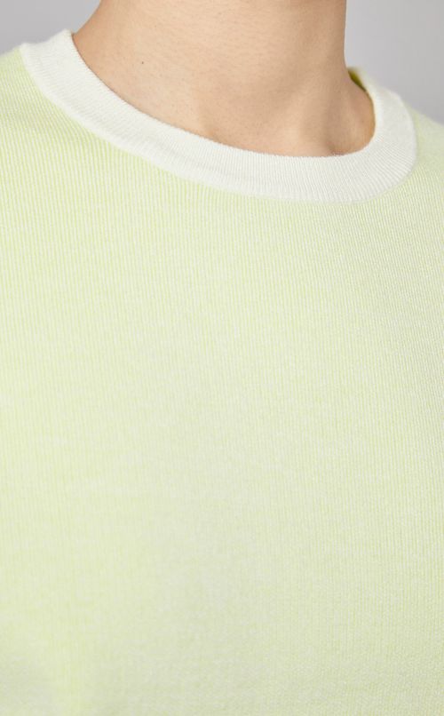 バイカラーニットプルオーバー