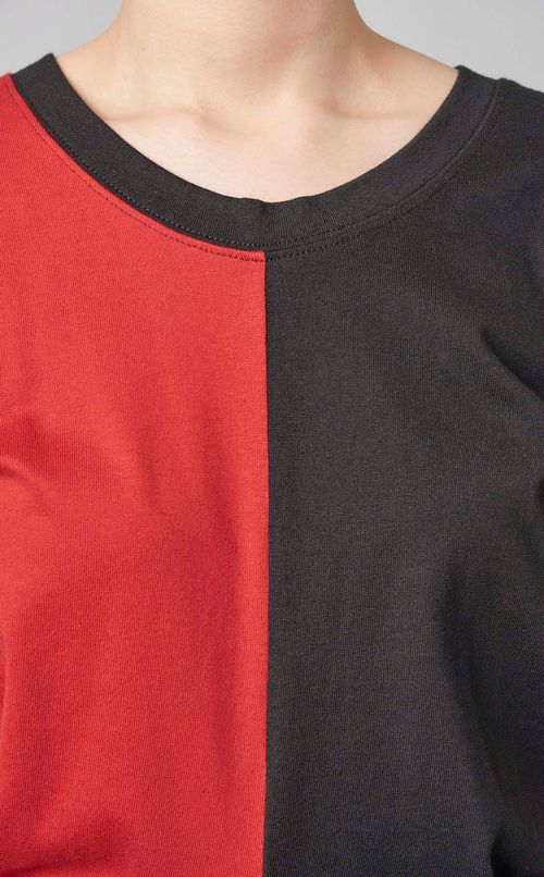 コットンバイカラーカットソー