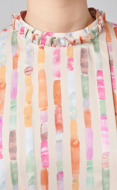 プリントフレアワンピース