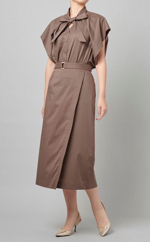 ストレッチボウタイブラウス