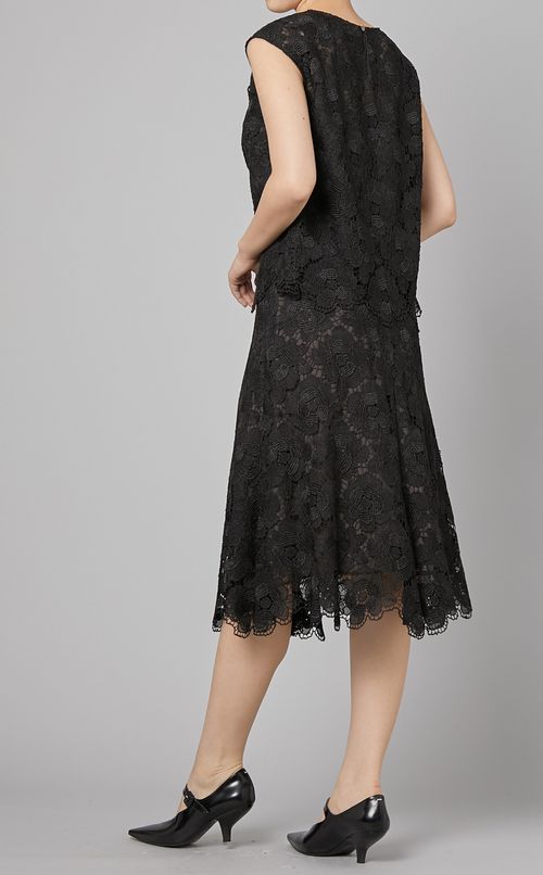 フラワーレースフレアスカート