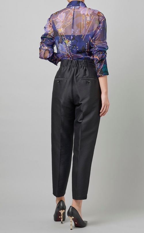 プリントギャザーブラウス