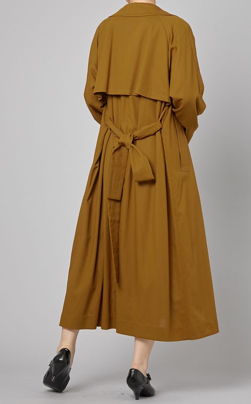 コットンロングトレンチコート