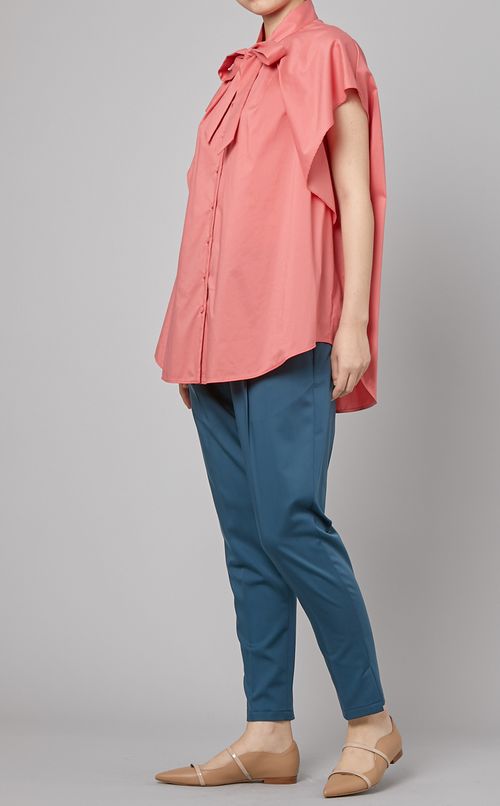 ストレッチボウタイブラウス