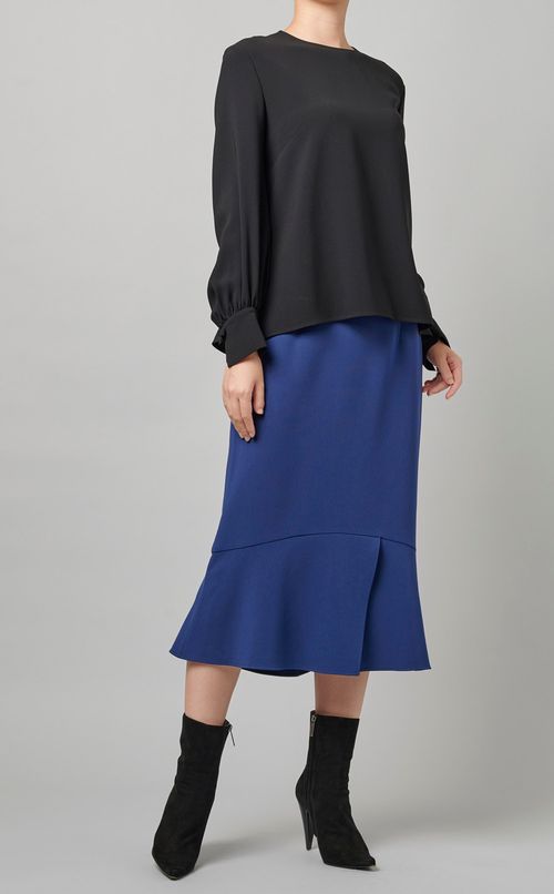 バックスタイルペプラムブラウス