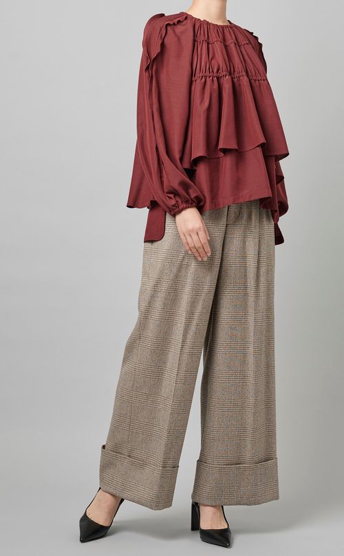 ギャザーデザインブラウス