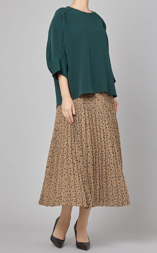 ドットプリーツスカート