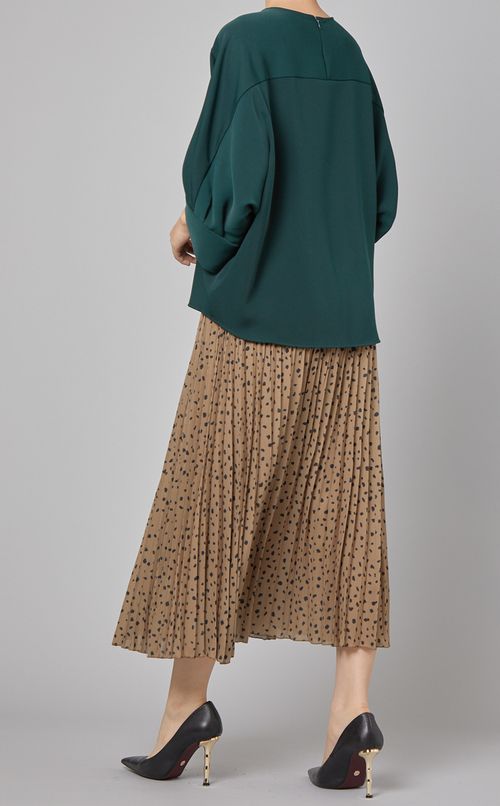 ドットプリーツスカート