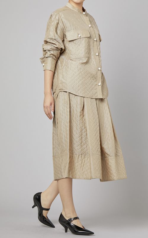 キルティングフレアスカート