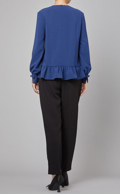 バックスタイルペプラムブラウス