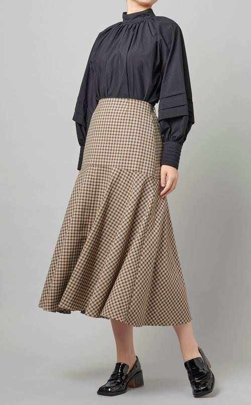 チェックフレアスカート