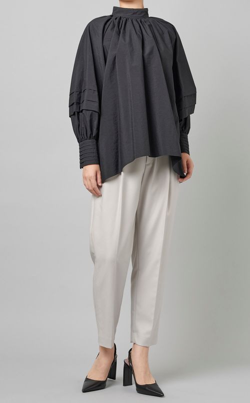 ハイウエストテーパードパンツ