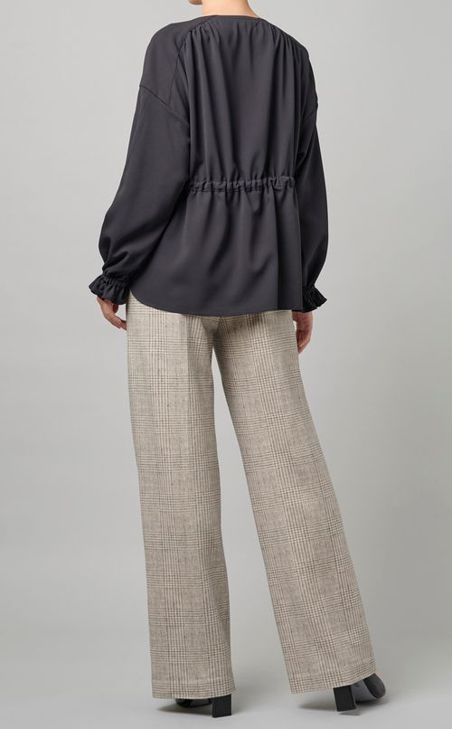 ウエストギャザーシャツ