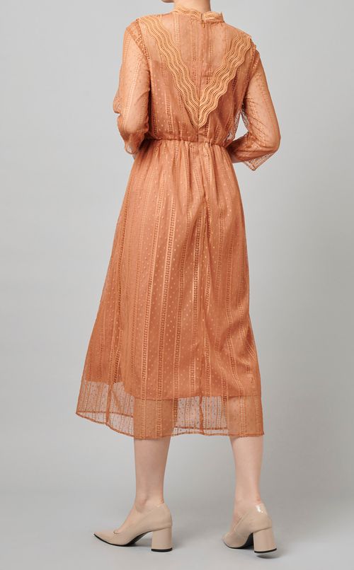 ドットチュールレースワンピース