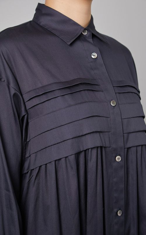 フロントタックシャツワンピース